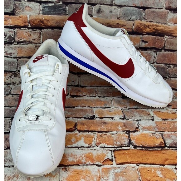 Nike Cortez OG Forrest Gump Mens Size 14 White Leather Sneakers Shoes 819719-103 - Picture 6 of 11